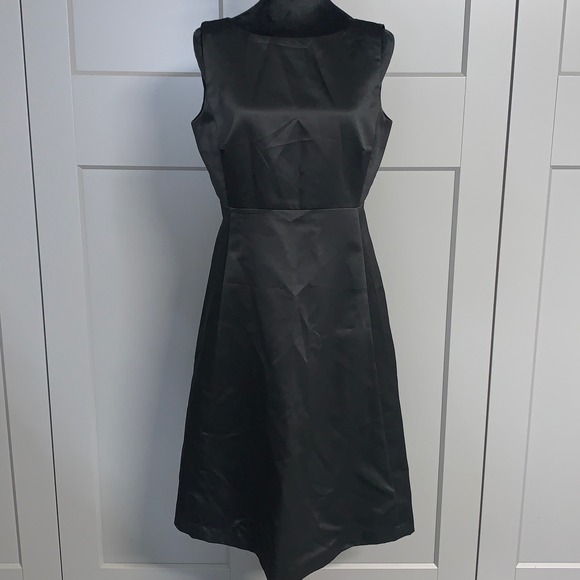 Cynthia‎ Howie Black Sleeveless Midi Dress Cocktail Party Career Womens 6 Sheath - Picture 1 of 9